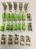 12 Pack of 2" x 10' Hi-VIZ Green DIAMOND WEAVE Lasso Straps with Swivel-J Ratchet Handles